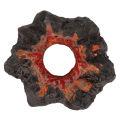 Volcano Aquarium Decoration, Soft Resin Safe Aquarium Volcano Ornament for Aquarium Mountain Decoration. 