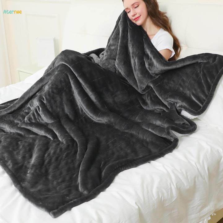 Electric Throw Blanket Full Body Machine Washable for Office Couch Travel 228cmx254cm
