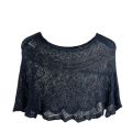 Knitted pullover shawl with hollow decorations, breathable, elegant, versatile shoulder pads, cervical spine protection, sun protection shawl with skirt. 