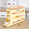 Refrigerator Egg Storage 4 Layer Automatically Rolling Eggs Dispenser Space Save Egg Tray For Cabinet Restaurant Kitchen. 