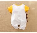 Toddler Infant 2024 Spring Baby Boy Girl Outfit Dinosaur Clothes Costume Romper Jumpsuit Print Clothes 100% Cotton Short Sleeve.