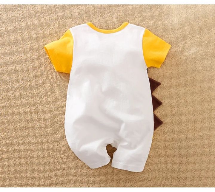 Toddler%20Infant%202024%20Spring%20Baby%20Boy%20Girl%20Outfit%20Dinosaur%20Clothes%20Costume%20Romper%20Jumpsuit%20Print%20Clothes%20100%25%20Cotton%20Short%20Sleeve%20-%20Image%204
