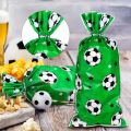 Soccer Treat Bags Gift Bags Football Treat Bags Party Favors Clear Candy Cello Bags with Silver Twist Ties Party Supplies. 