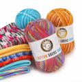 50g/Pcs Crochet Knitting Yarn Soft Baby Milk Cotton Wool Yarn for Scarf Sweater DIY Needlework Crochet Yarn Rainbow Chunky Yarn. 