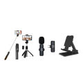 3 in 1 Content Creator Combo Package - Selfie Stick, Microphone, and Stand. 