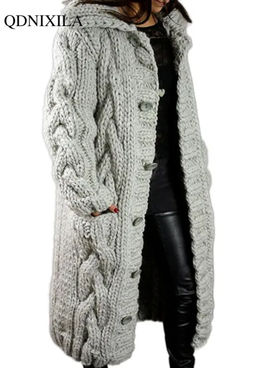 2022%20Autumer%20Winter%20Long%20Sleeve%20Top%20Crew%20Neck%20Women%20Sweater%20Knit%20Cardigan%20Pull%20Button%20Thick%20Warm%20Loose%20Casual%20Long%20Coat%20Oversize%20-%20Image%206