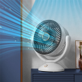 1 Piece USB Air Circulation Electric Fan Non Rechargeable Plastic Table Desktop Portable Wall Mounted 360 Degree Rotation with Light. 