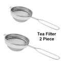 2 Piece Tea Filter Net Stainless Steel. 
