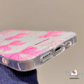 Pink Silver Bow Transparent Bracelet Case Compatible for IPhone 11 16 13 15 12 17 14 Pro Max XR X XS Max 7 Plus 8 Plus 6 8 16 6s 15 14 Plus SE 2020 Air Glitter Powder Silicone Case. 