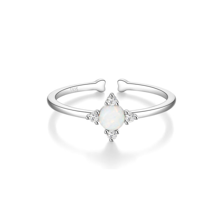 CANNER Create s925 Sterling Silver Moonstone Open Ring