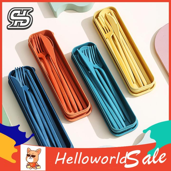 HelloWorld%20Tableware%20Set%20Eco-friendly%20BPA%20Free%20Spoon%20Fork%20Cutter%20Chopsticks%20Cutlery%20Set%20-%20Image%205