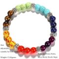 7 Chakra Bracelet Beads Natural Stone Healing Balance Yoga Buddha Prayer Reiki Adjustable Bracelets Bangles Women Men Jewelry.