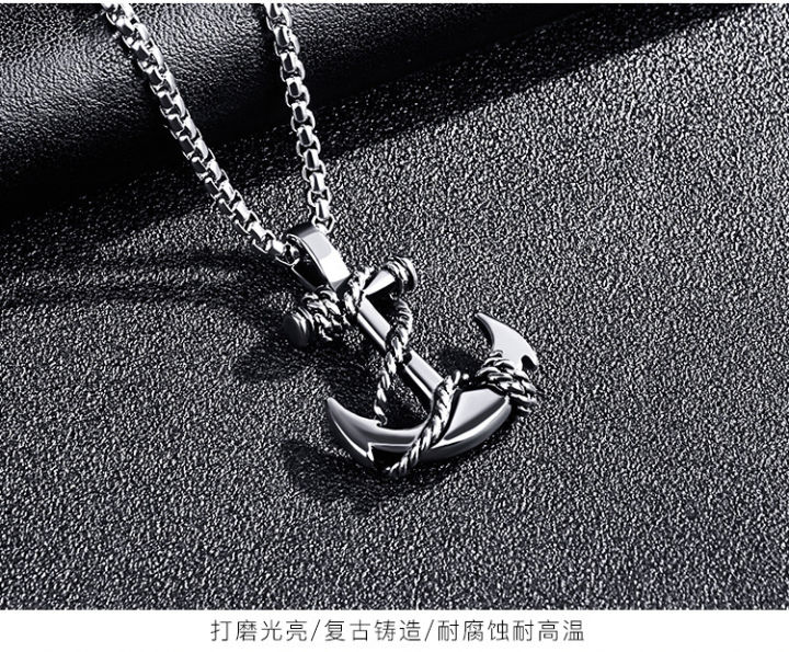 Classic%20Anchor%20Necklaces%20Pendant%20Chain%20for%20Man%20Fashion%20Jewelry%20Black%20%20Stainless%20Steel%20Chains%20-%20Image%203