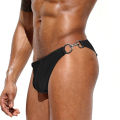 Swim Bikini Briefs For Men Swimwear Metal Lock Swiming Trunks Gay Swimsuit Bathing Suit Beach Shorts Mini Slip Seobean 2023.