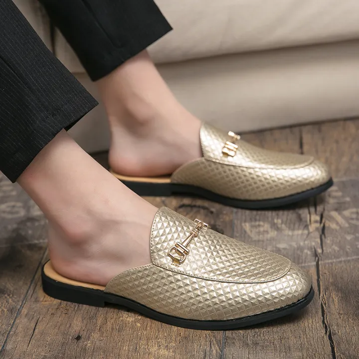 Luxury%20Brand%20Gold%20Men%20Slipper%20Mules%20Buckle%20Loafers%20Mens%20Leather%20Designer%20Shoes%20Flat%20Heel%20Party%20Slippers%20Slip%20On%20Chaussure%20Homme%20-%20Image%204