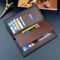 Men's Wallet Men's PU Soft Leather Wallet Men's Long Fashionable Splice Color Contrast Multi slot Card Bag Ultra thin Money Bag.