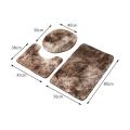 3 Piece Shaggy Bath Mats Set for Bathroom with Toilet Cover Absorbent Large Bathroom Rug Sets for Bathroom Floor Tub Bath Room. 