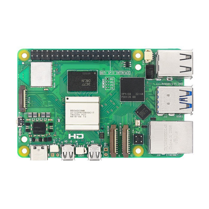 For Raspberry Pi 5 Development Board RAM BCM2712 2.4GHz VideoCore VII ...