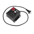 2X Ac220V 4000W Scr Electronic Voltage Regulator Temperature Motor Fan Speed Controller Dimmer Electric Tool,EU Plug. 