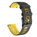 Watch Strap 22mm For Huawei Watch GT2e 46mm Silicone Watch Band(Black+Yellow). 