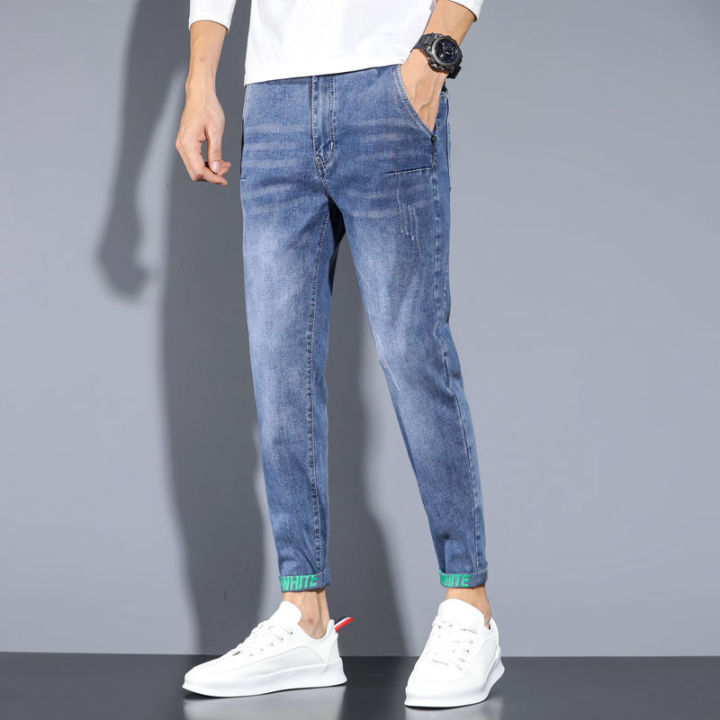 Spring%20and%20Autumn%20Jeans%20Men's%20Slim%20Fit%20Skinny2023New%20Printing%20Stylish%20Blue%20Men's%20Clothing%20Casual%20Ankle-Length%20Pants%20-%20Image%207