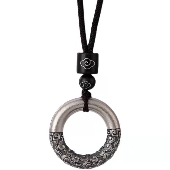 Xiangyun%20Ping%20An%20Buckle%20Pendant%20Men's%20and%20Women's%20Necklaces%20Trendy%20Solid%20Retro%20Personality%20Brand%20Accessories%20Ethnic%20Style%20Pendant%20Jewelry%20-%20Image%205