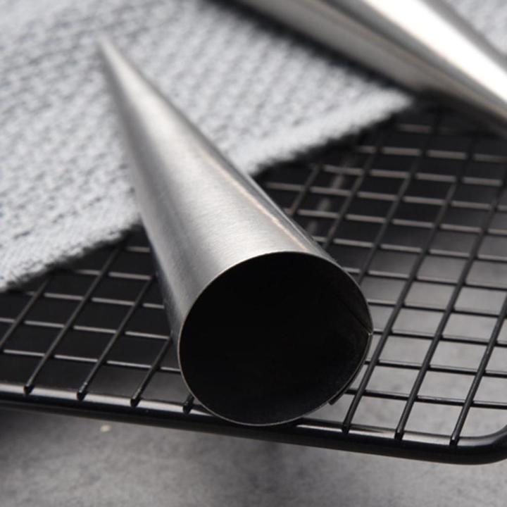 Stainless Steel Cone Shape Spiral Croissant Pointed Tube Bread Mold Baking Tool