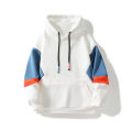 Autumn New Men's and Women's Patchwork Hoodie Couple Casual Loose Korean Style Junior High School Student Idle Style Top. 