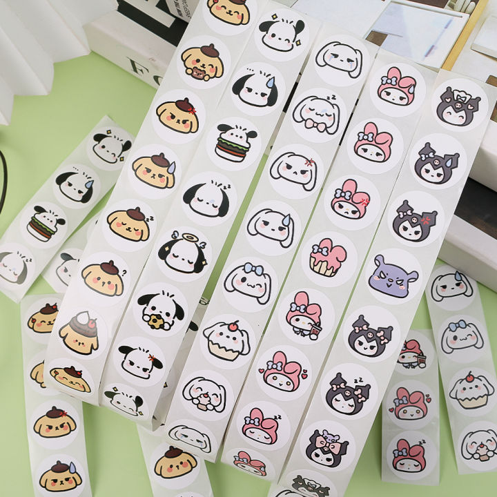 200/1000pcs%20Stickers%201roll%20Round%20Labels%20Sanrio%20Kuromi%20My%20Melody%20Cute%20Stickers%20Party%20Decoration%20-%20Image%207