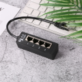 1 Pcs RJ45 LAN Connector Ethernet Network Splitter Cable 1 Male to 4 LAN Port for Networking Extension Accessories. 