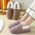 New Men Slippers Winter Warm Plush Fur Antiskid Cloud Slippers Outdoor Breathable Thick Flat Sole Soft Couples Home Slippers. 