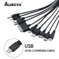 new 1pcs 10 in 1 Micro USB multi Charger usb cables for KG90 Sony phone for mobile phones cord SAMSUNG Tablets charging cable. 