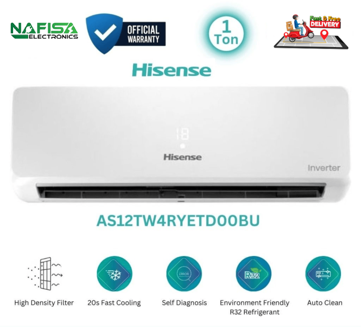 Hisense Official 1 Ton Full DC Inverter AC AS-12TW4RYETD00BU | Daraz.com.bd