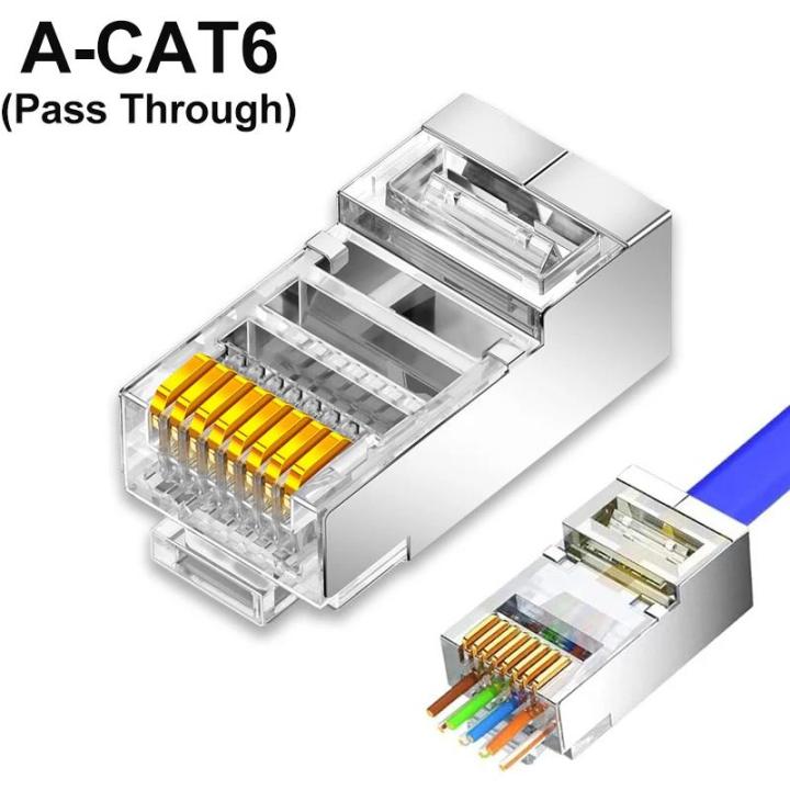 CAT6%20CAT7%20CAT5%20RJ45%20Shielded%20Connectors%20Pass%20Through%20Modular%20Plug%20Network%20UTP%2050%CE%BC%20Gold-Plated%208P8C%20Crimp%20End%20for%20Ethernet%20Cable%20-%20Image%206