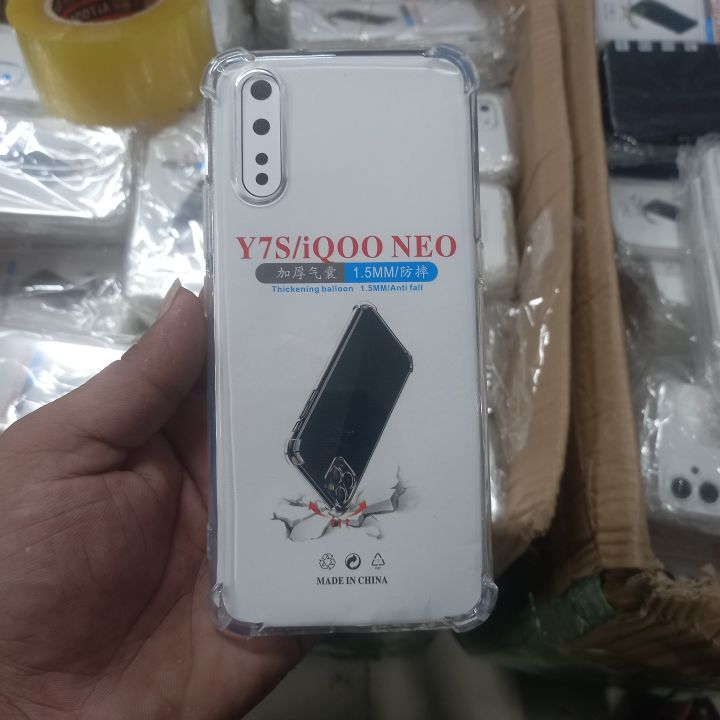 For Vivo Y7s mobile back cover /Vivo Y7s phone cover soft silicon clear transparent bumper Back Case Phone Back Cover