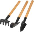 3Pcs Plant Gardening tools Wood Practical Mini Garden Handle Metal Head Hand Tool Kit Gardener Tools.