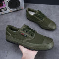 Thickened Liberation Shoes Men's Labor Protection Shoes Building Construction Site Shoes 2022 New Rubber Shoes Wear-Resistant Non-Slip Breathable Canvas Shoes. 