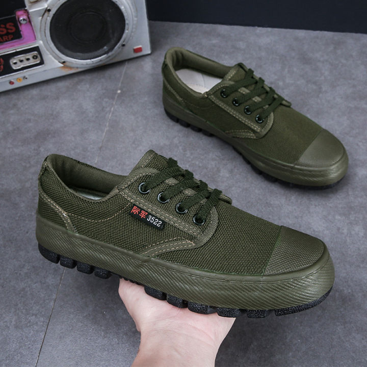 Thickened Liberation Shoes Men's Labor Protection Shoes Building Construction Site Shoes 2022 New Rubber Shoes Wear-Resistant Non-Slip Breathable Canvas Shoes