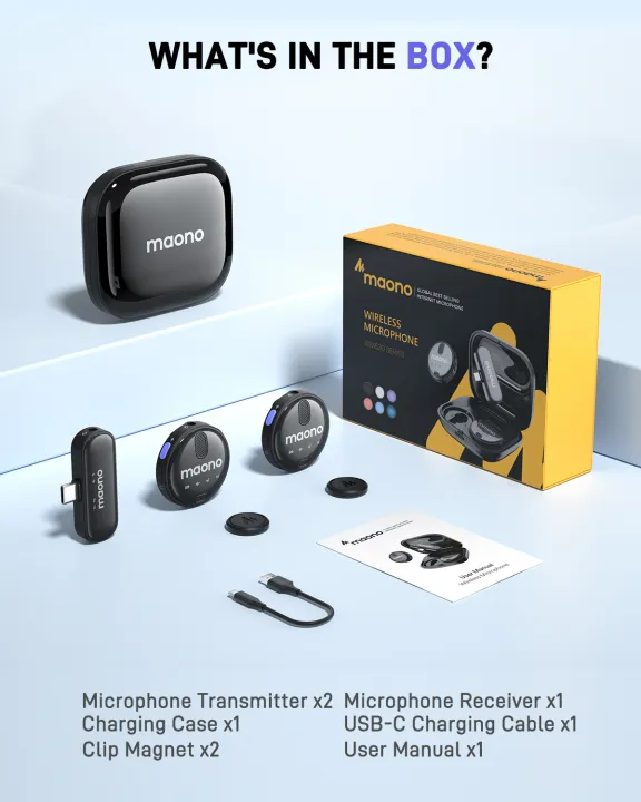 MAONO-Wireless%20Lavalier%20Microphone,%20Lapel%20Mic,%20Noise%20Reduction,%20Fit%20for%20iPhone%2015,Android,USB%20C,TikTok,Streaming,Vlog,%20WM620%20PC2%20-%20Image%206
