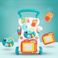 Glaceon Sit-to-Stand Learning Walker Baby Walking Toys,Push Pull Toys - Adjust Speed, Non-Slip, Prevention O-Leg with Music,Mirror,Book - 0-3 Year Old.