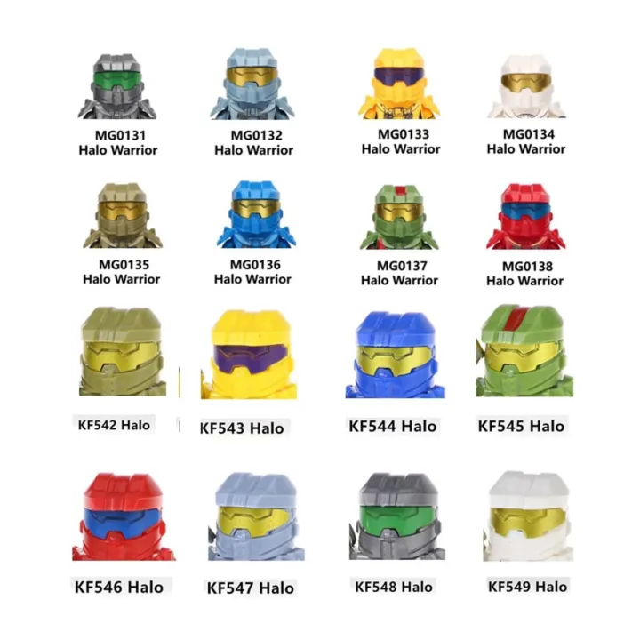 MG0131 MG0138 KF6043 Game Halo Warrior Military Soldier Mini ultrathin lovelyAction Figure Building Blocks Bricks Learning Toys Gift PG8215