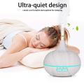 300Ml Electric Humidifier Aroma Oil Diffuser Ultrasonic White Wood Grain Air Purifier For Home Uk Plug.