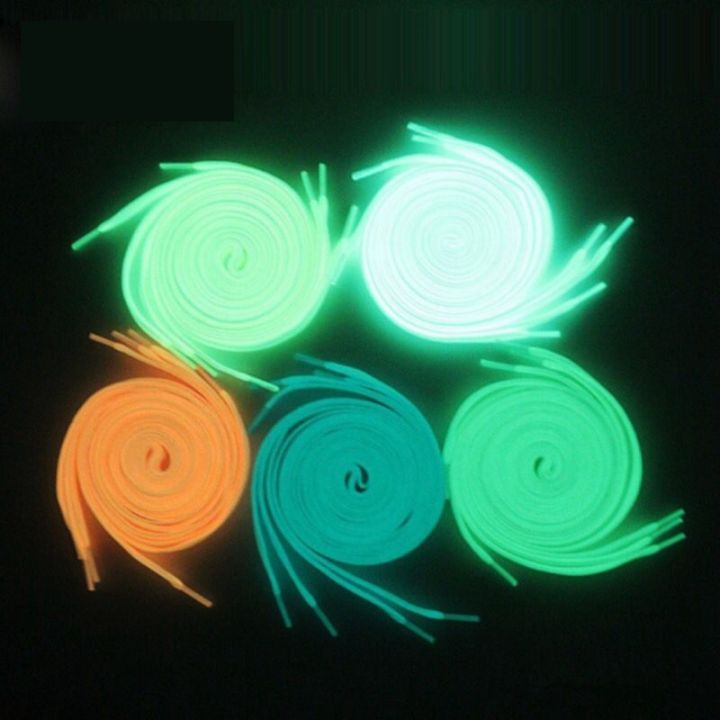 1 pair Sport Luminous Shoelace Glow In The Dark Night Color Fluorescent Shoelace Athletic Sport Flat Shoe Laces Hot Selling