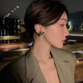 Korean Design Sense Concave Convex Uneven Gold Heart Clip on Earrings Fashion Unusual Accessories for Women's Party Jewelry.