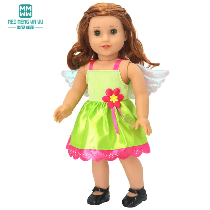 Doll%20Clothes%20for%2043%20cm%20new%20born%20doll%20and%20American%20doll%20accessories%20fashionable%20gauze%20dress,%20bow%20dress%20-%20Image%206