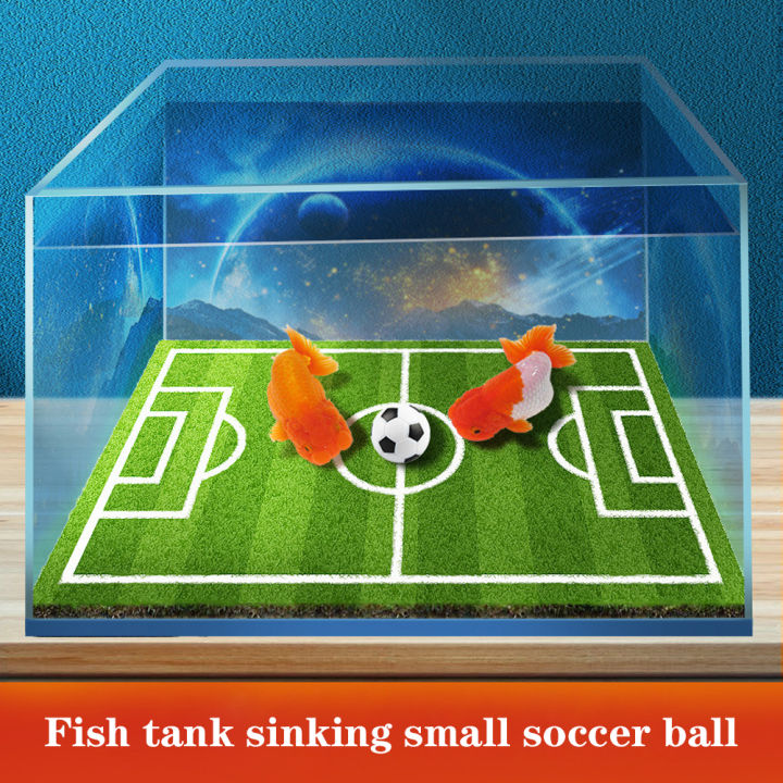 GC Mini Soccer Aquarium Decoration, Fish Tank Accessories, Mini Sports Football Fish Toy Ornament, Realistic Cute Mini Soccer, Aquarium Submerged Ornament For Kids Party