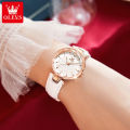 （New）OLEV Luxury Diamond-tudded Quartz Watch For Women Elegant Temperament Leather trap Waterproof Writwatch - 6645. 