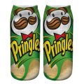 New Funny Cartoon Foods Low Ankle 3D Printed Potato Chips Fries Short Cotton Socks For Women Men Summer Spring Dropship.