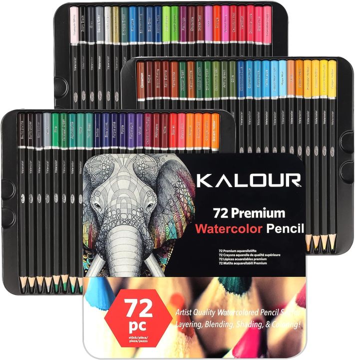 KALOUR Premium Water Color Pencil Set of 72 Colors