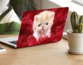 A Cat with Red Touch Laptop Sticker Laptop Skin Sticker for laptop Back Side AR-5378. 